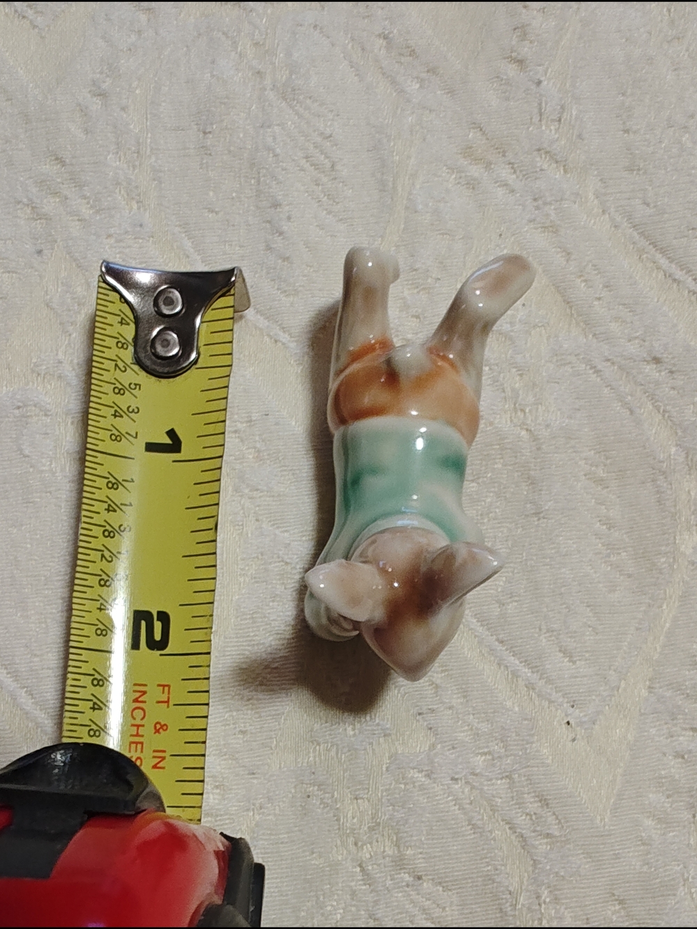 Source Unknown Brown and Green Ceramic Bunny Figurine - Picture 6 of 6